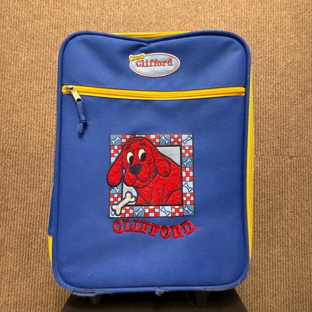 Rare vintage Scholastic Clifford The Big Red Dog Luggage Suitcase For Children